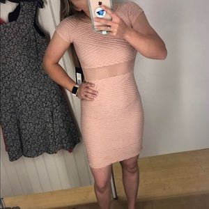 Blush bodycon dress